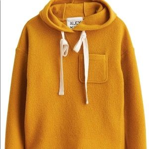 EUC Alex Mill Boiled Wool Pocket Hoody- BLUE, XS